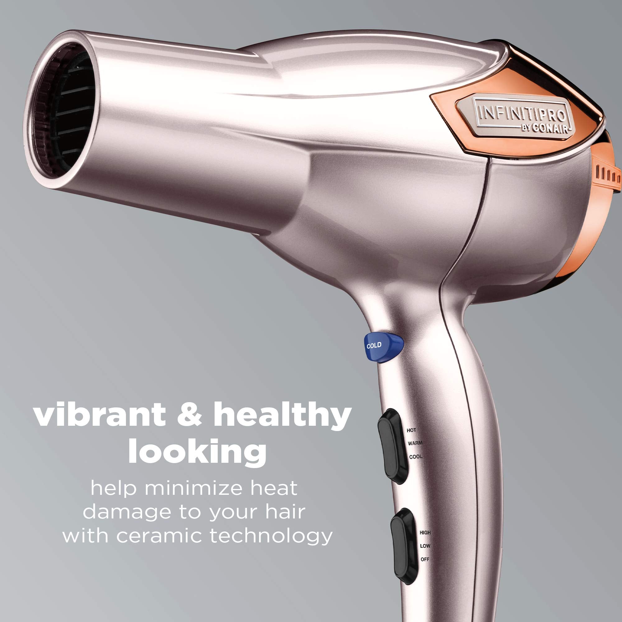 InfinitiPRO Hair Dryer With Diffuser For Faster Drying