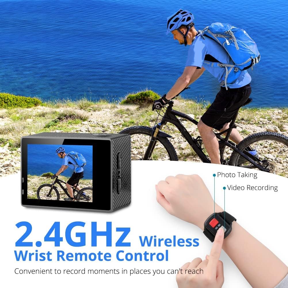 Dragon Touch 4K Action Camera With 170 Degree View