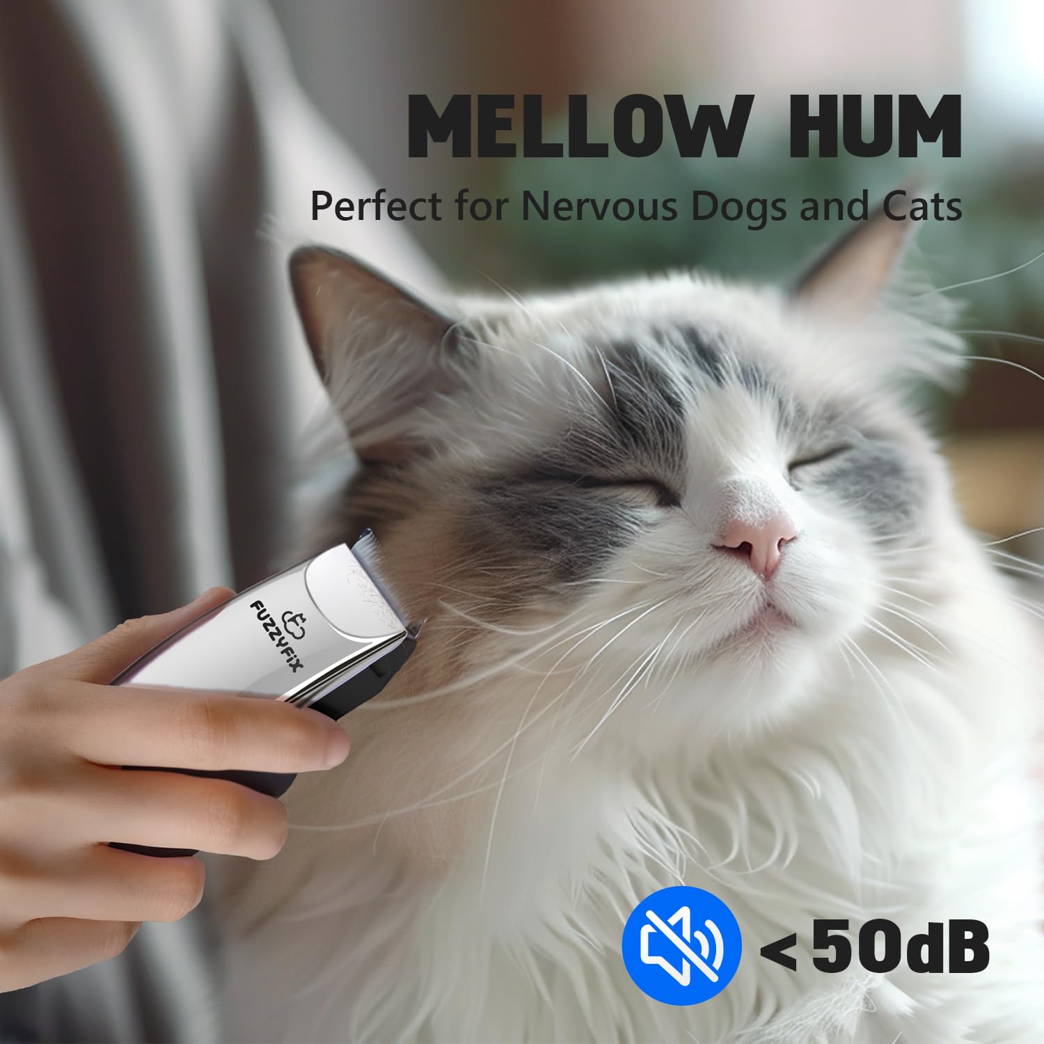 Portable Low Noise Pet Grooming Clippers for Matted Hair