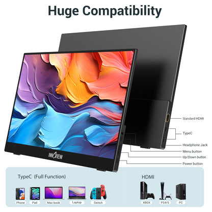 InnoView 15 Inch Portable Monitor FHD 1080P HDMI USB C