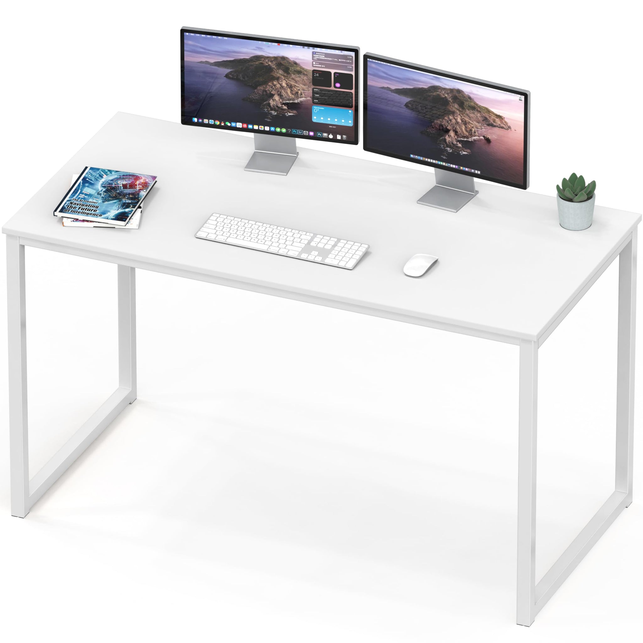 SHW 48 Inch Black Home Office Computer Desk