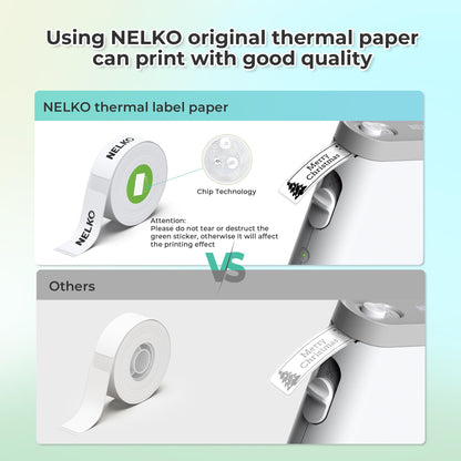 Nelko P21 Bluetooth Label Maker With Tape Wireless Printer
