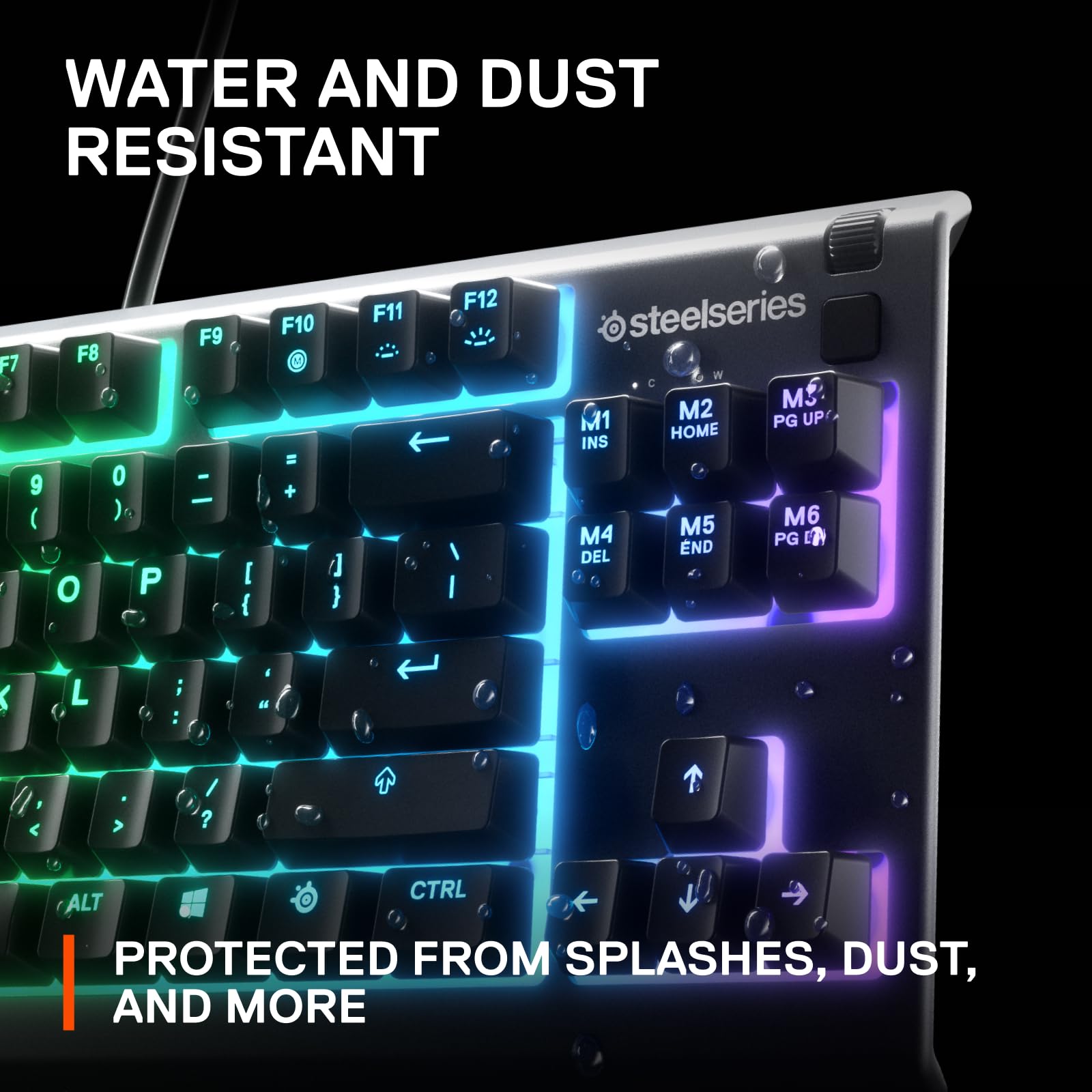 SteelSeries Apex 3 RGB Gaming Keyboard with Water Resistance