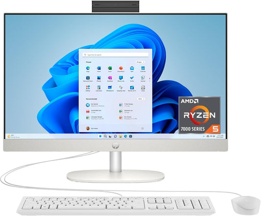 HP 24 Inch All In One PC Ryzen 5 7520U 8GB 256GB Windows 11