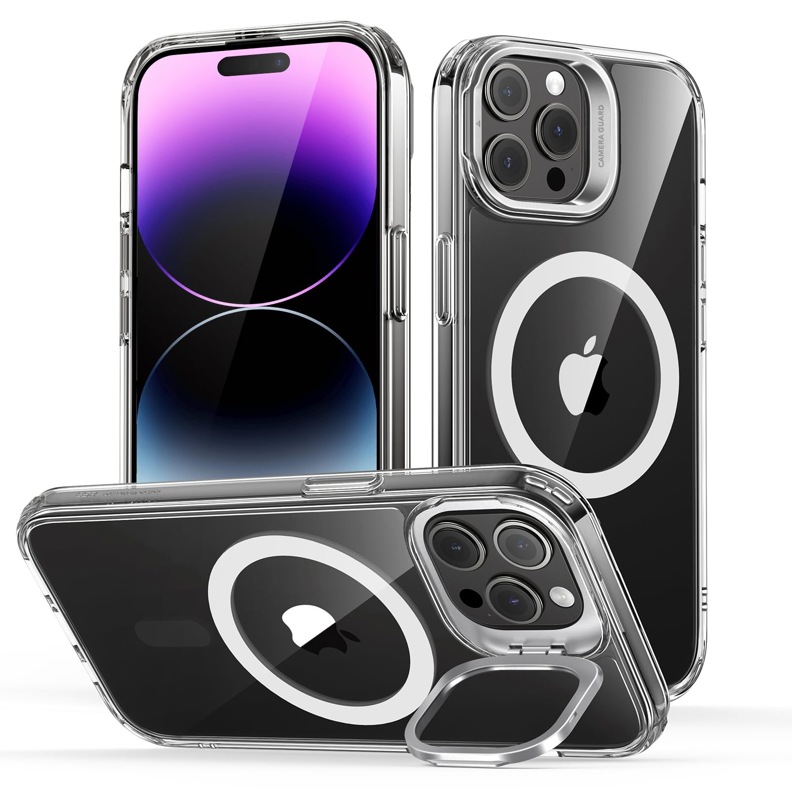 Military-Grade iPhone 16 Pro Max Case with Built-in Stand