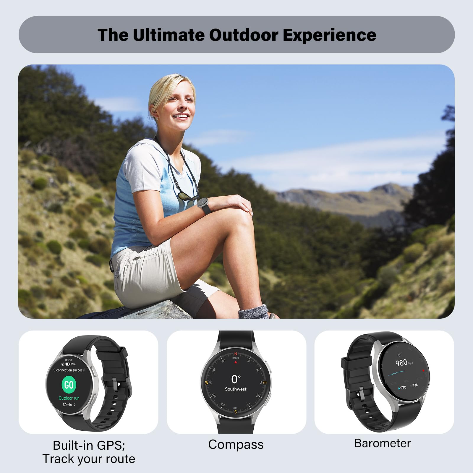 Smart Watch For Women With Alexa Health Tracking AMOLED