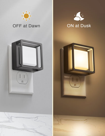 DORESshop LED Night Light 2 Pack Dusk to Dawn Dimmable