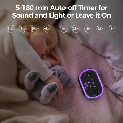 Reacher Digital Alarm Clock White Noise Sound Machine
