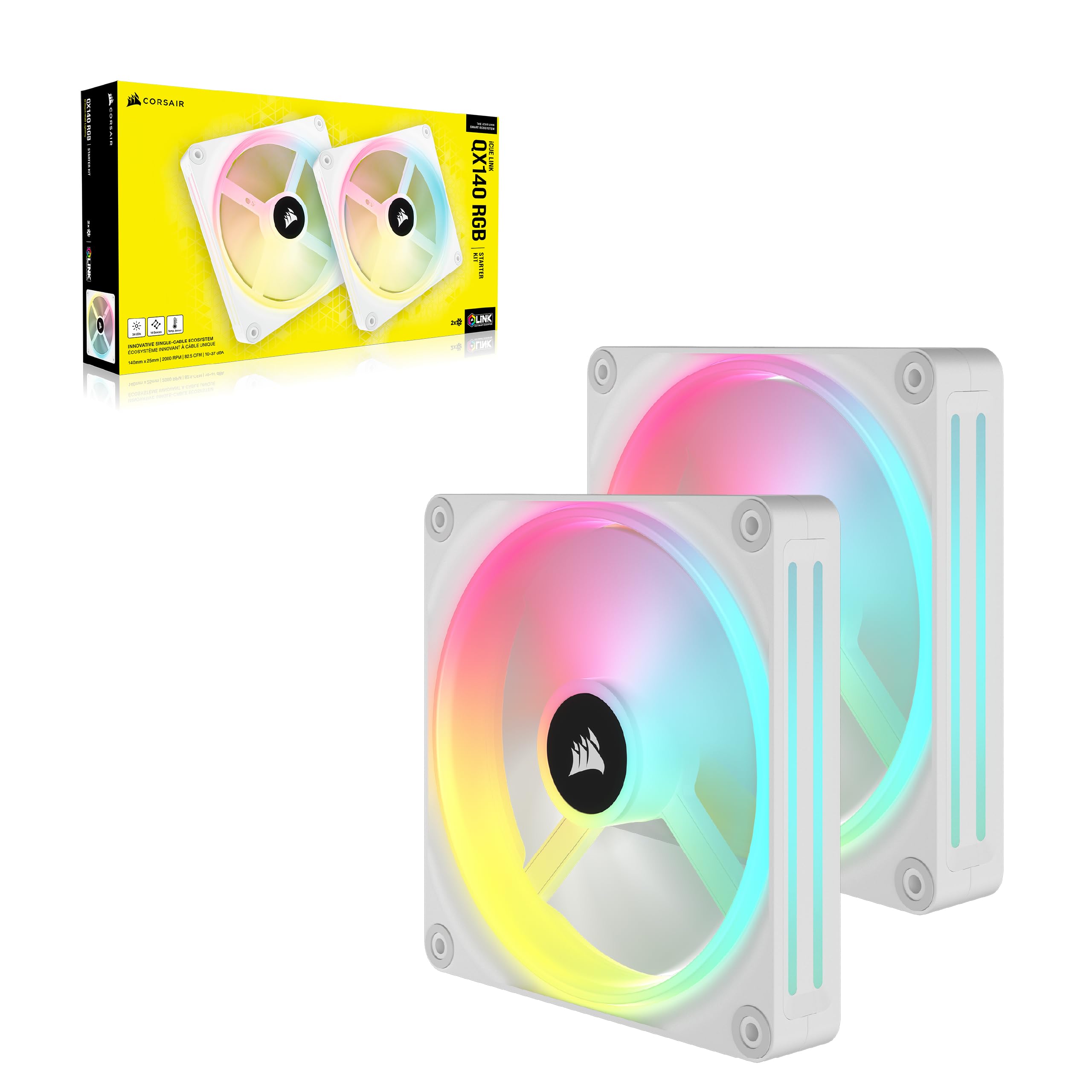 Corsair iCUE LINK QX120 RGB Fan Kit with Magnetic Dome Design