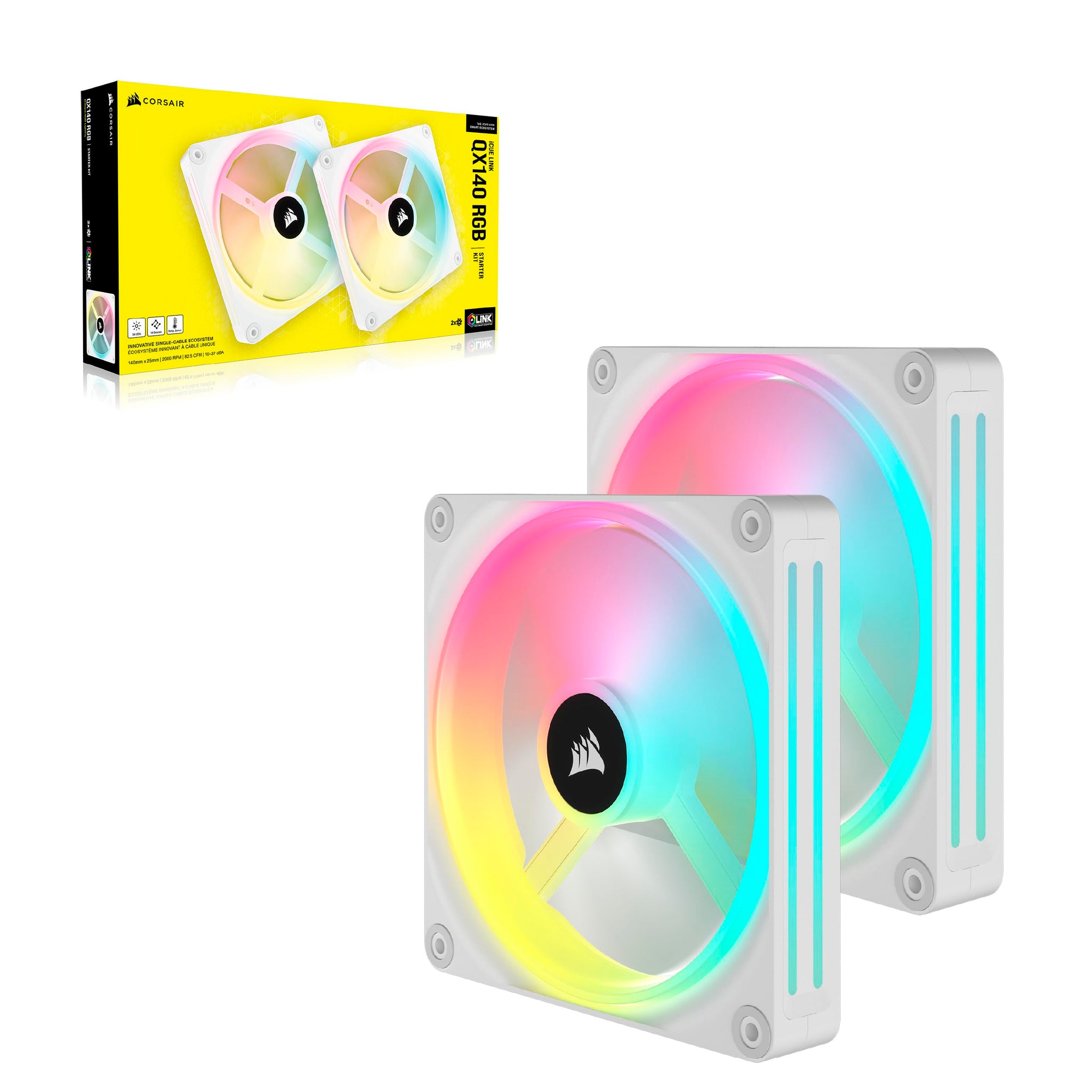 Corsair iCUE LINK QX120 RGB Fan Kit with Magnetic Dome Design