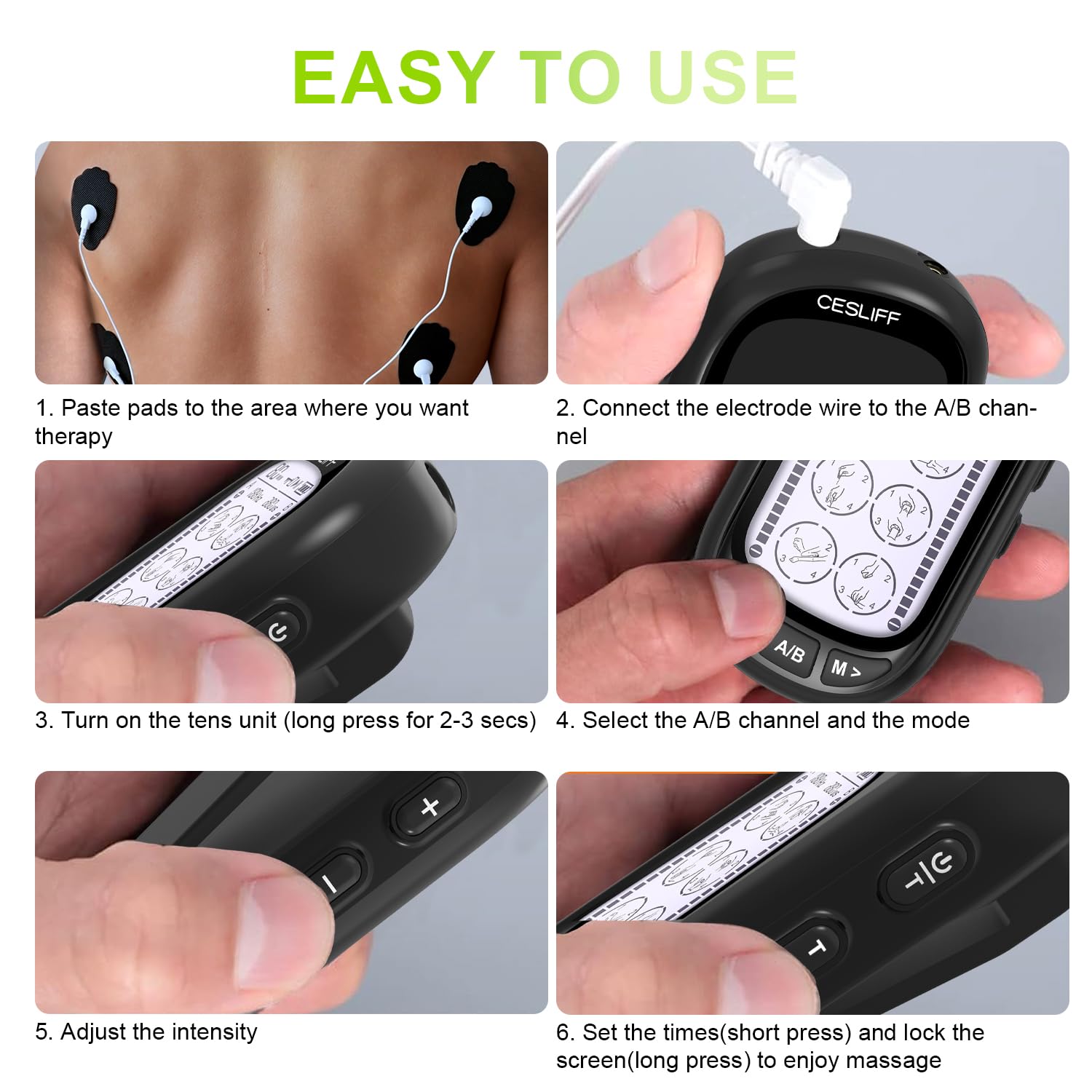 Dual Channel TENS EMS Unit for Pain Relief