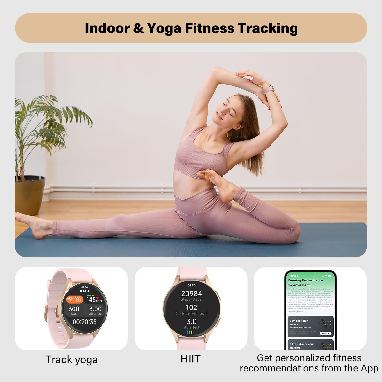 Smart Watch For Women With Alexa Health Tracking AMOLED