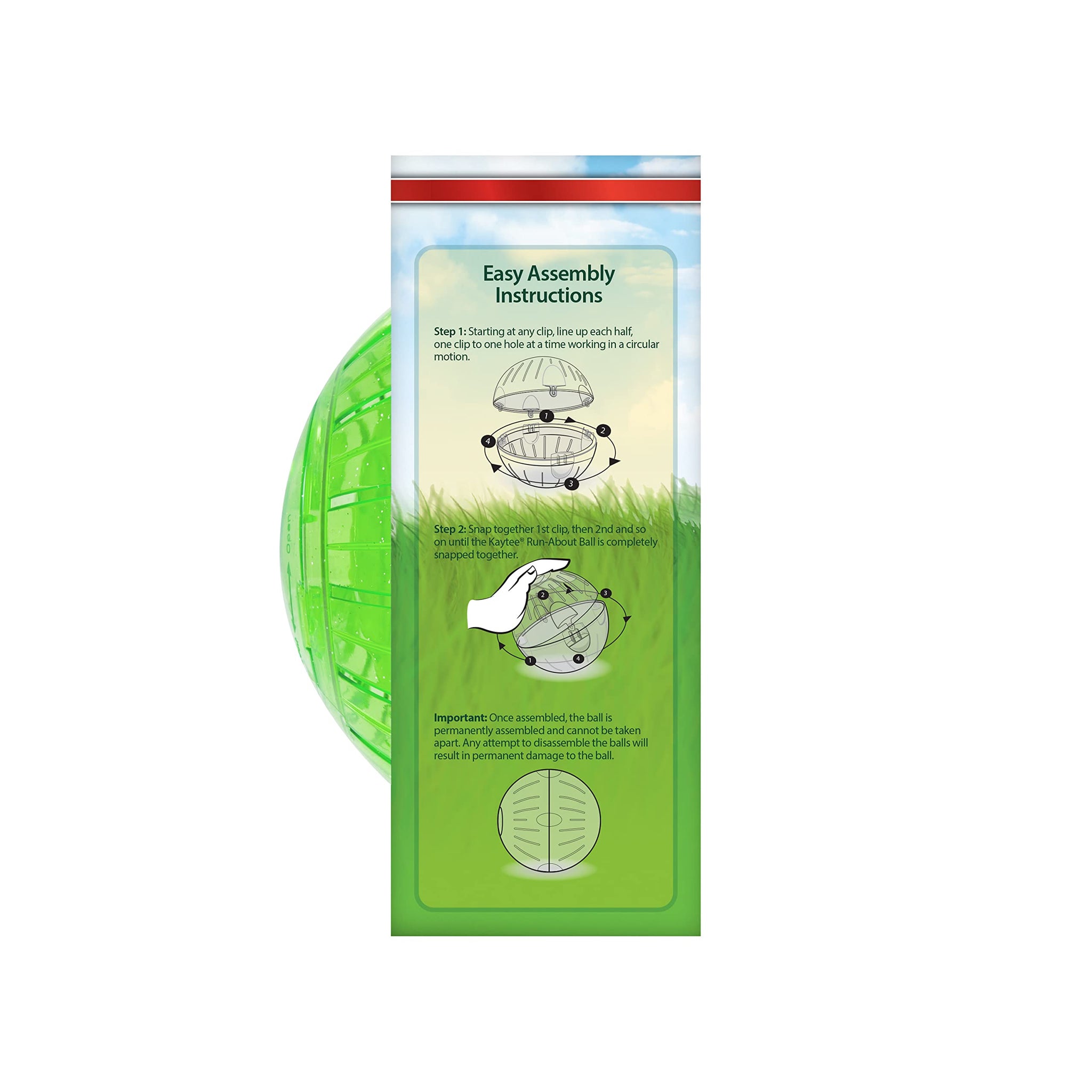 Kaytee 5 Inch Clear Exercise Ball for Dwarf Hamsters
