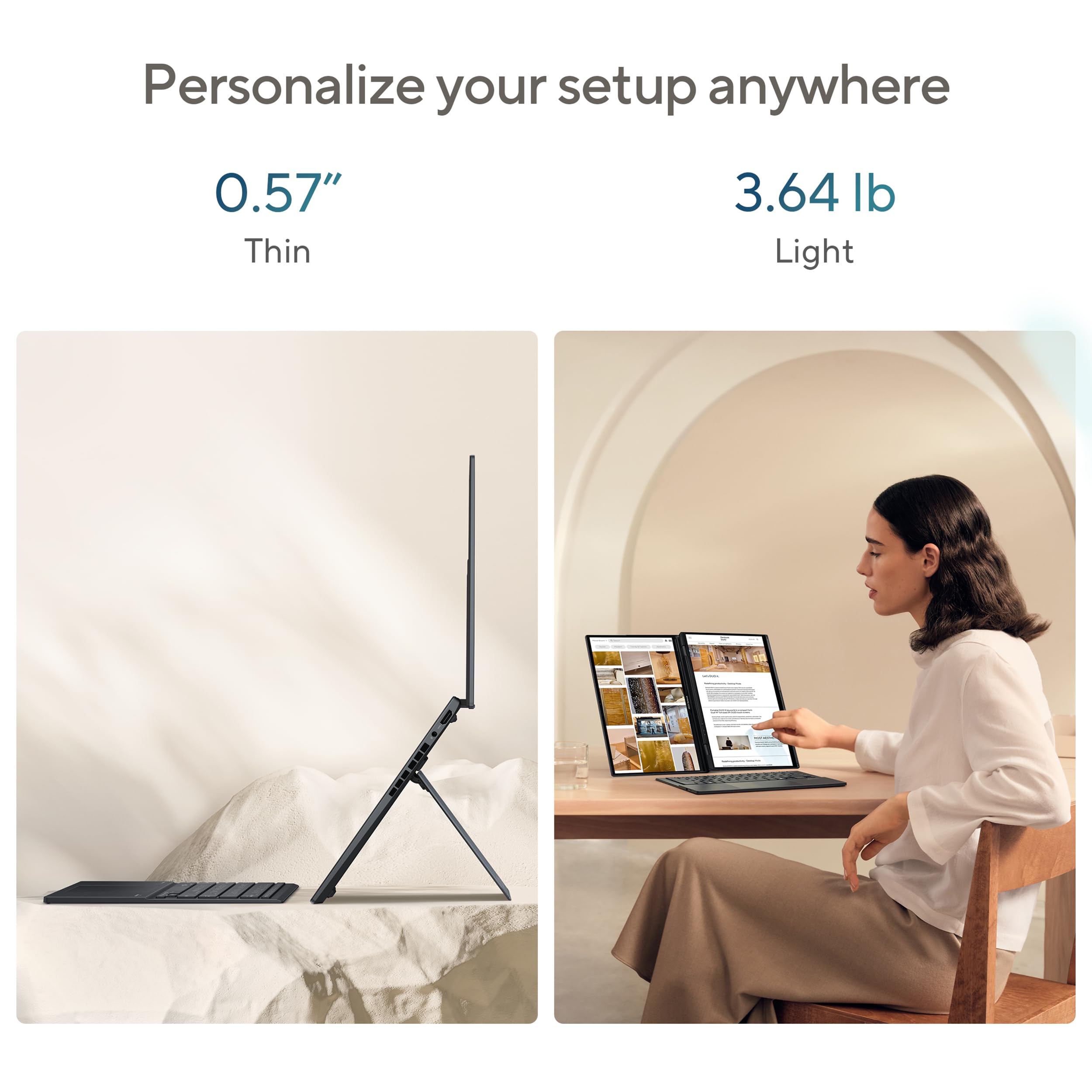 ASUS Zenbook Duo Laptop with Dual 14 Inch OLED Display