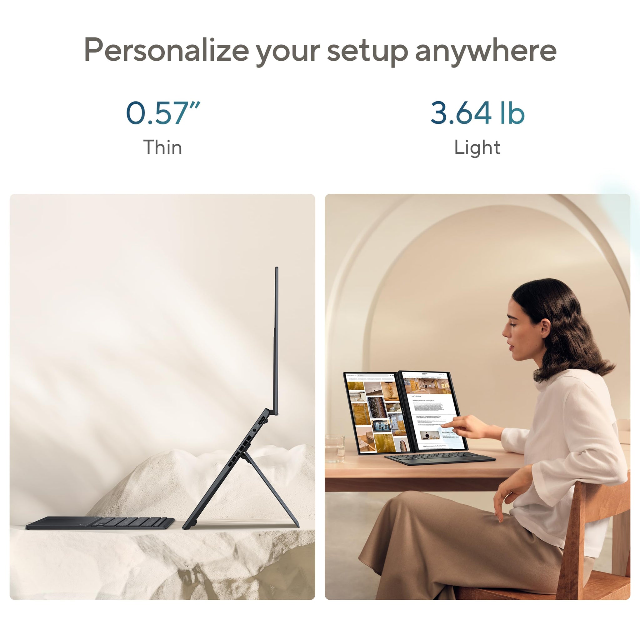 ASUS Zenbook Duo Laptop with Dual 14 Inch OLED Display