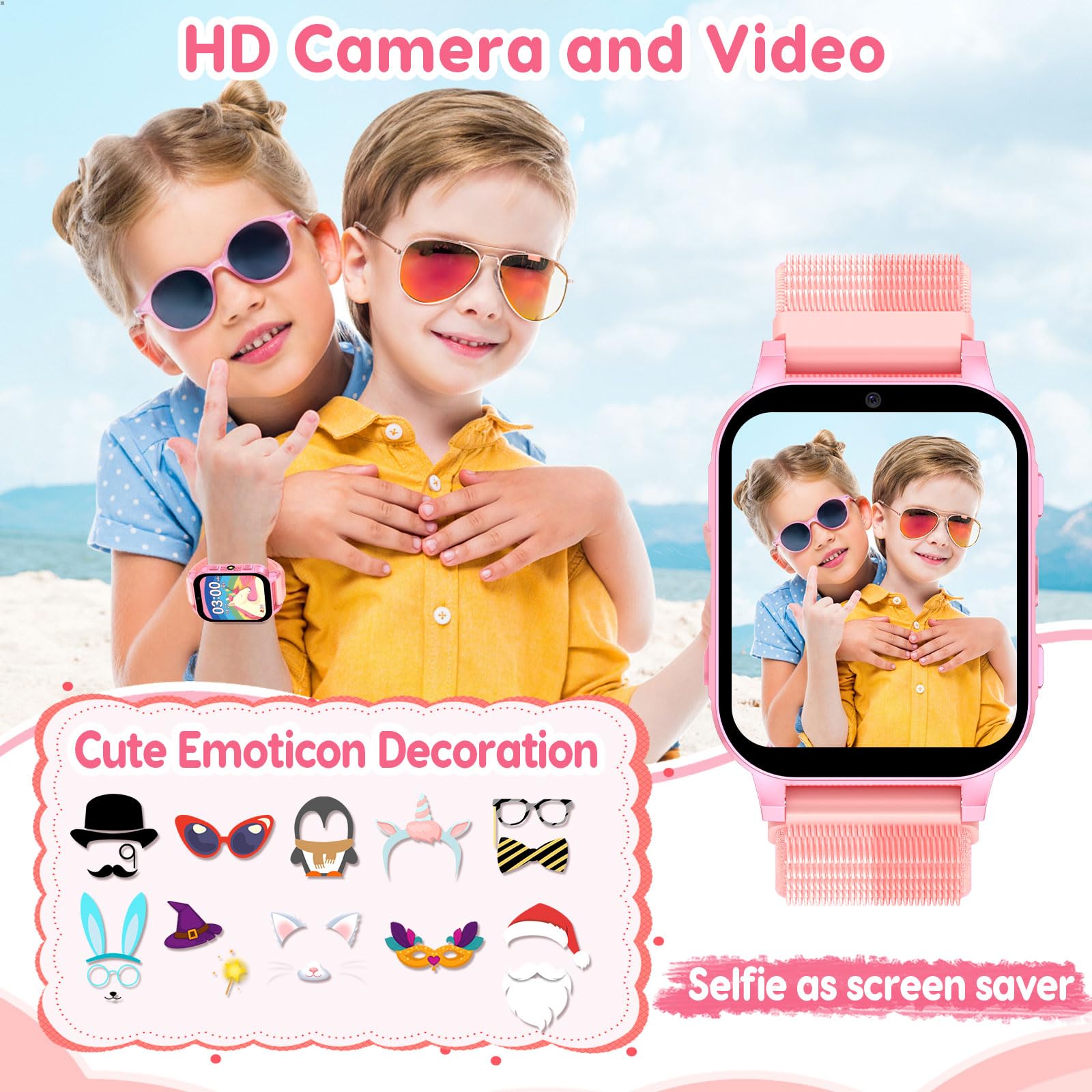 Kids Smartwatch With Educational Games And Camera HD