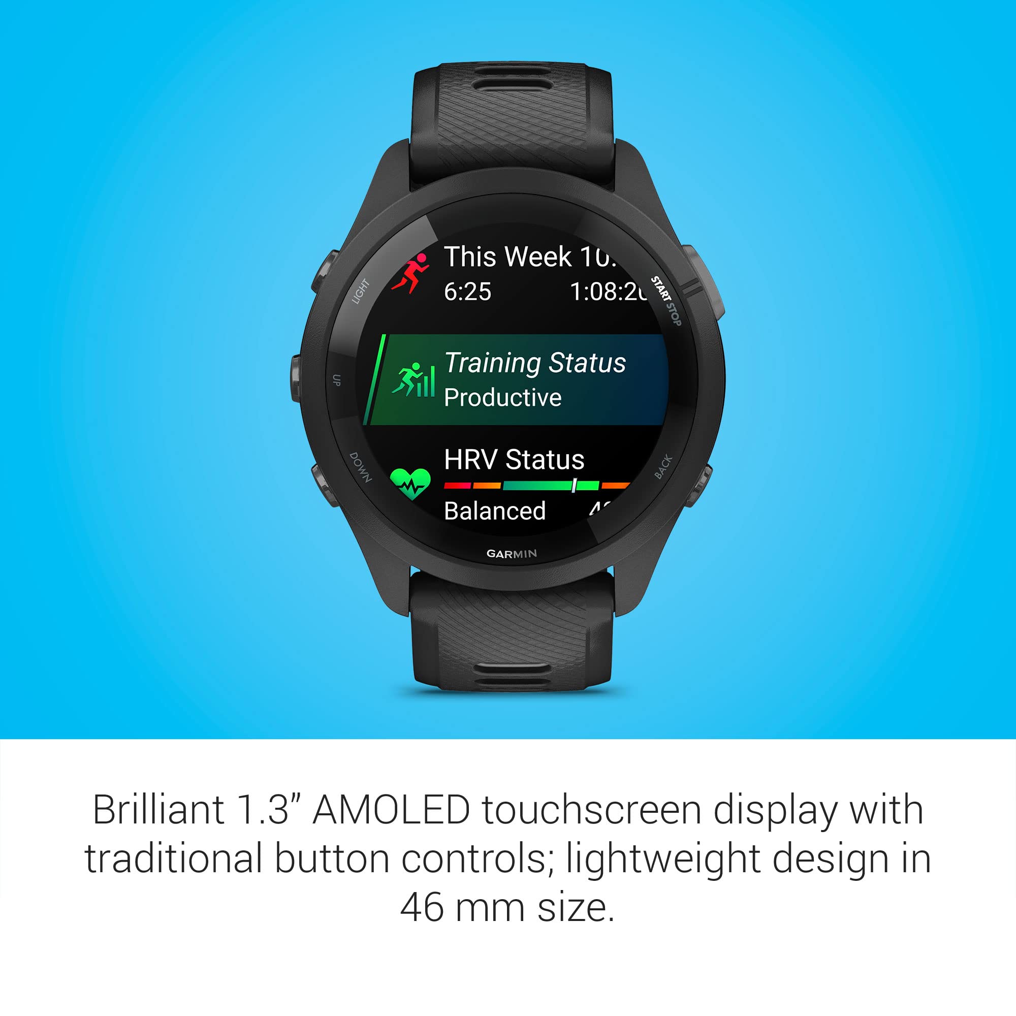 Garmin Forerunner 265 Running Watch With Training Insights
