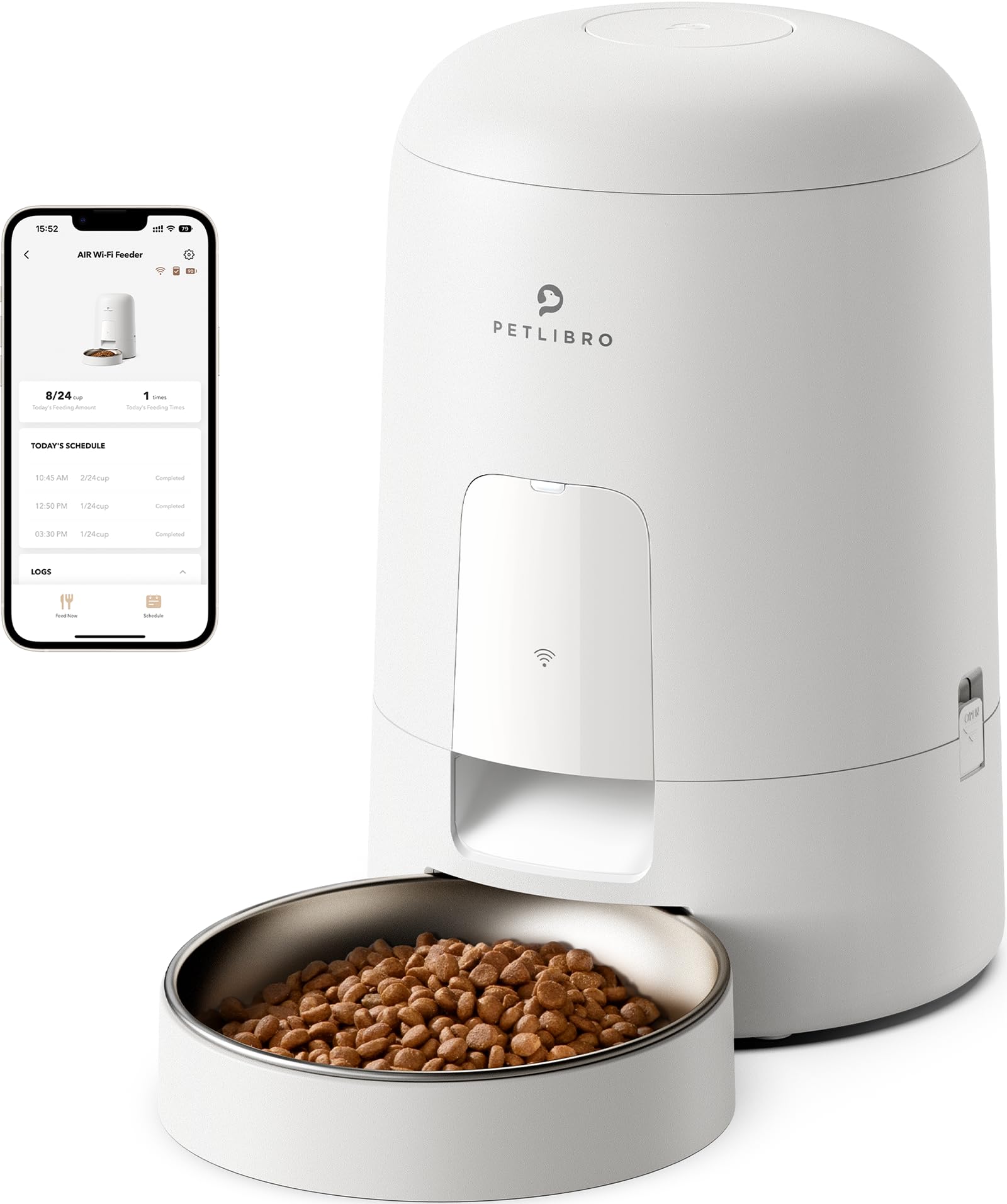 Smart Wi-Fi Cat Feeder with 30 Day Battery Life
