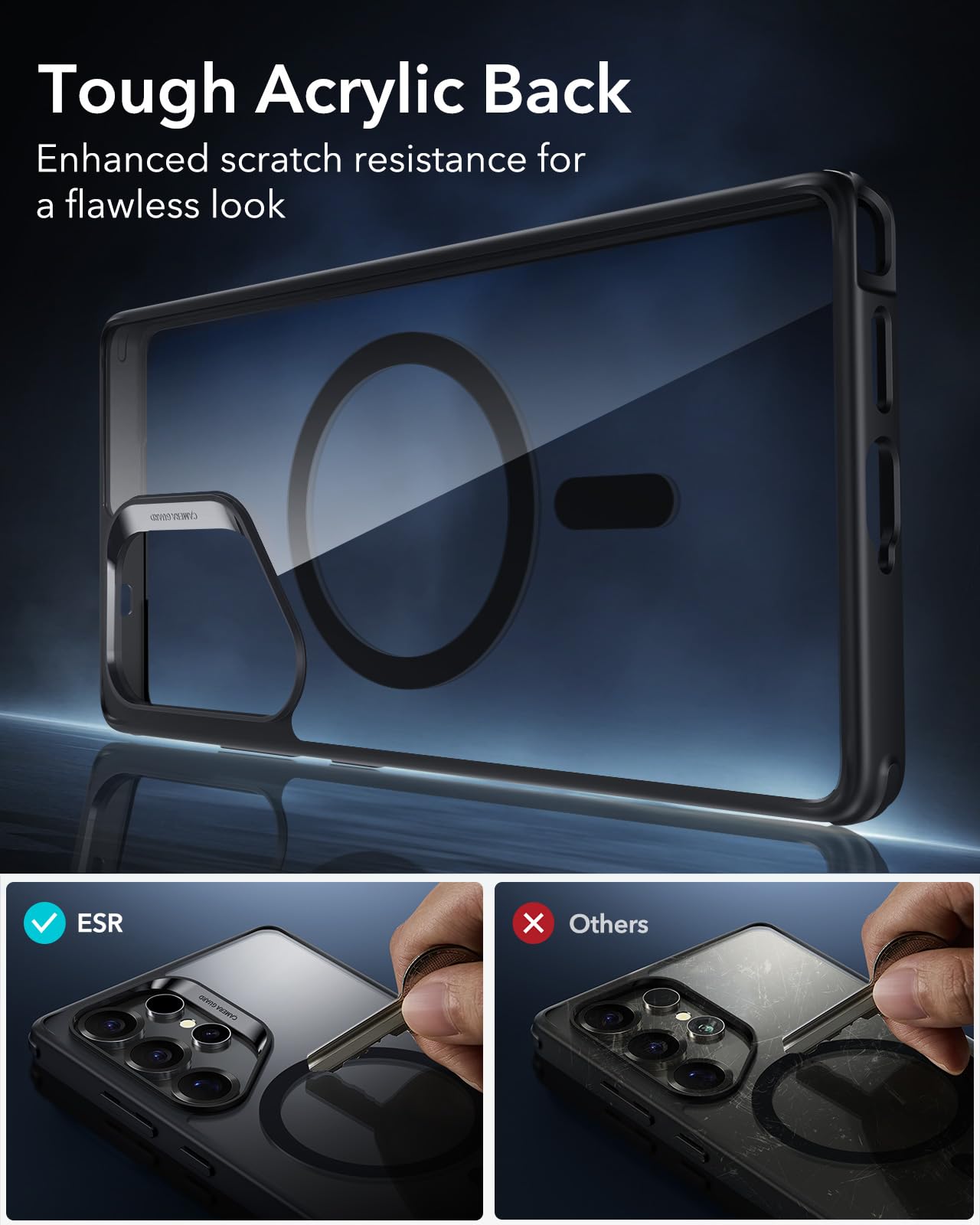ESR Clear Black Case for Samsung Galaxy S25 Ultra