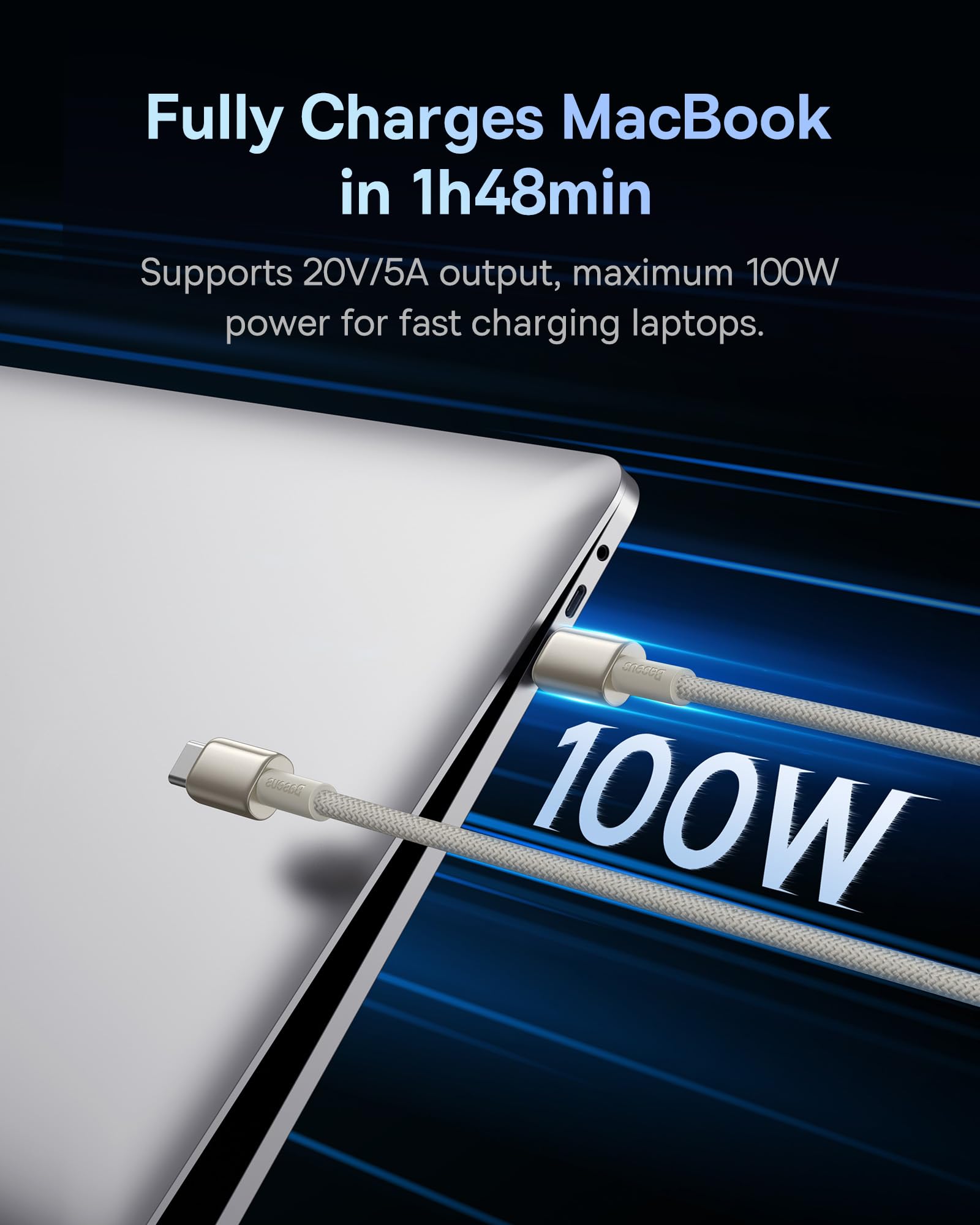 Baseus 100W Fast Charging USB C Cable for All Devices