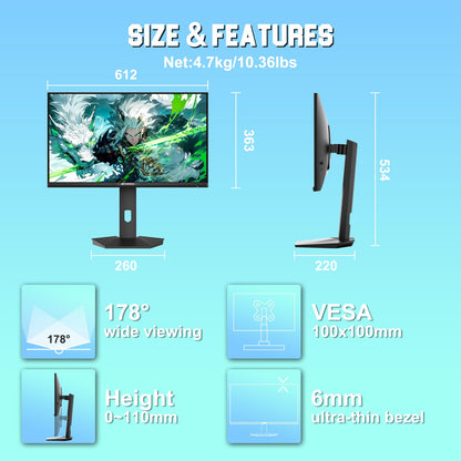 Sansui 27 Inch Curved Gaming Monitor 160Hz FreeSync HDR