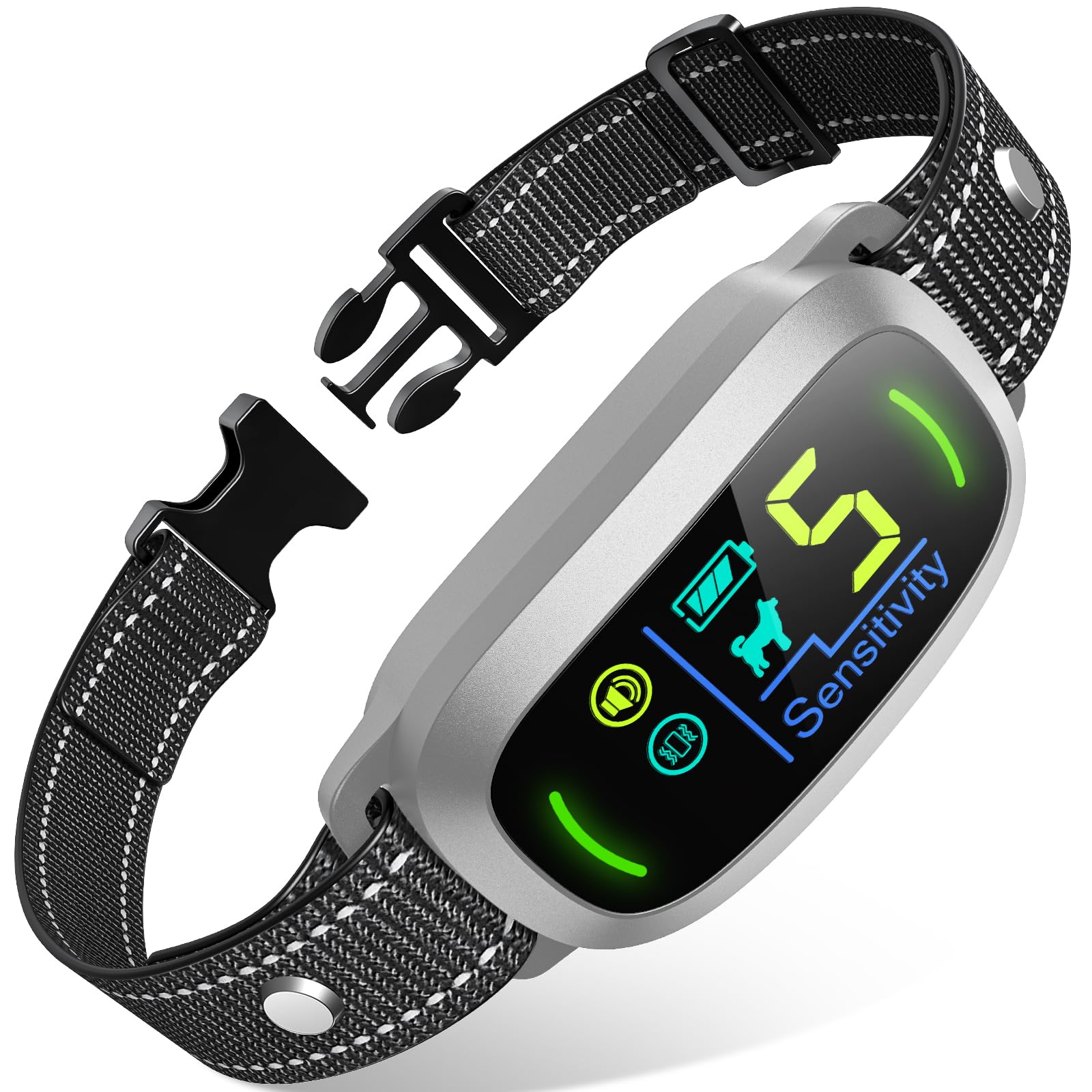 Rechargeable Dog Bark Collar with Adjustable Sensitivity Levels