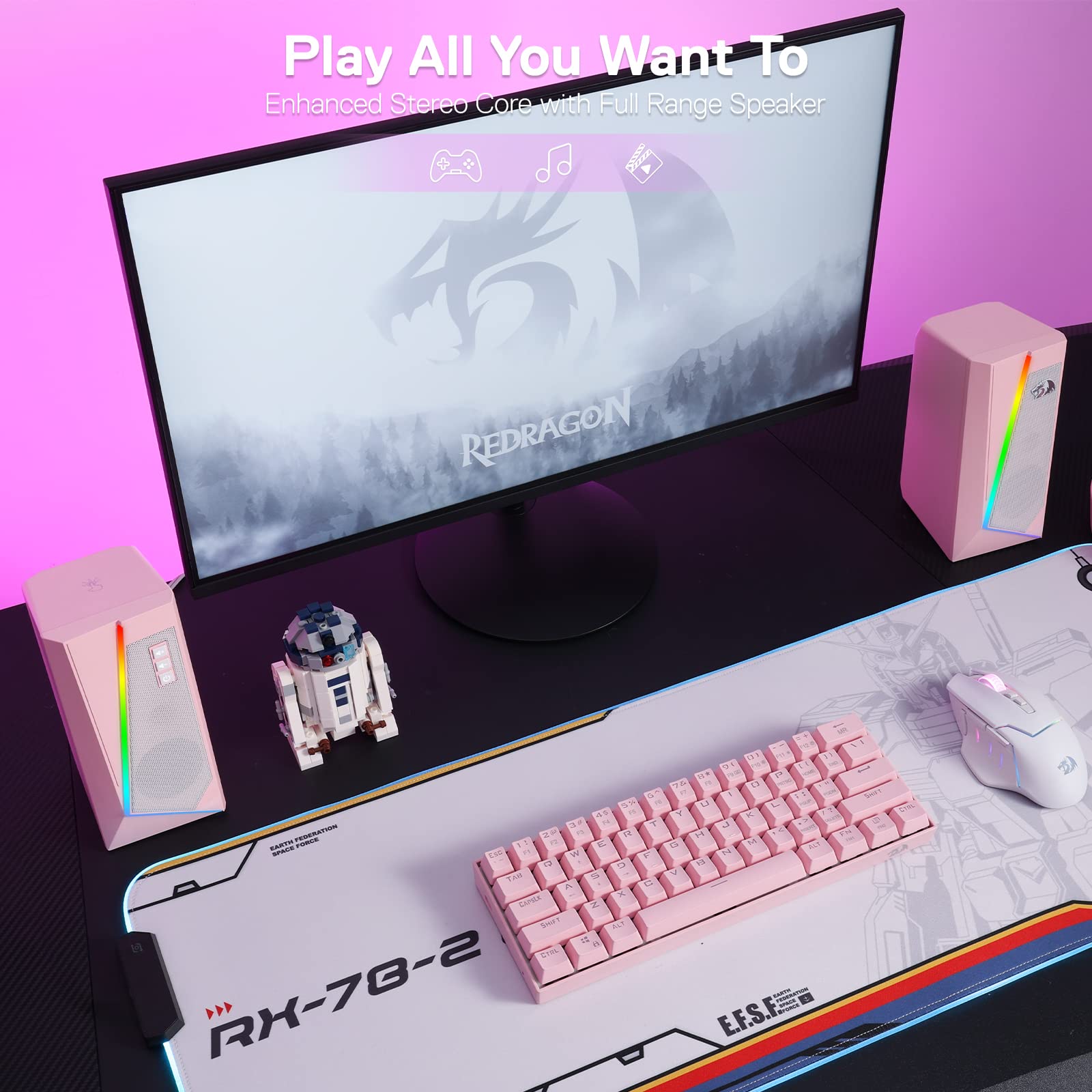 Redragon GS520 RGB Desktop Speakers with Enhanced Sound