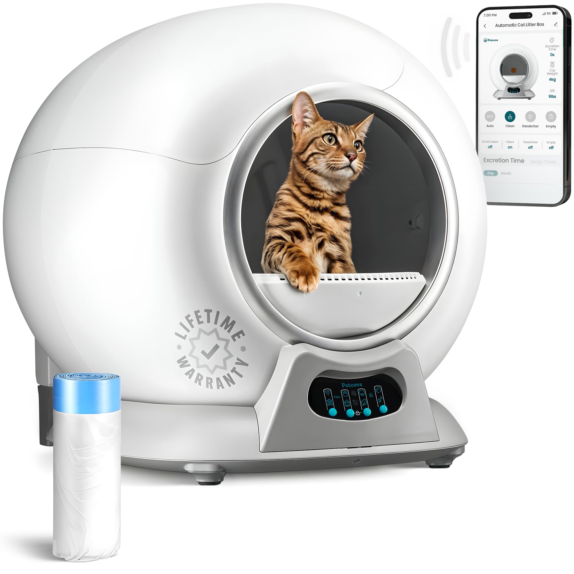 Self Cleaning Litter Box with App Control
