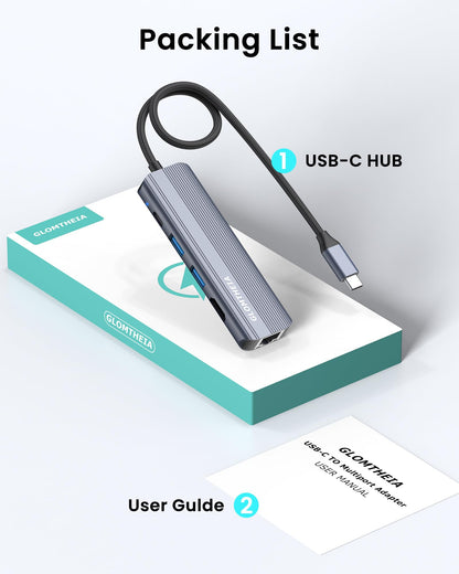 USB C Hub Docking Station Dual 4K HDMI 60Hz With 100W PD