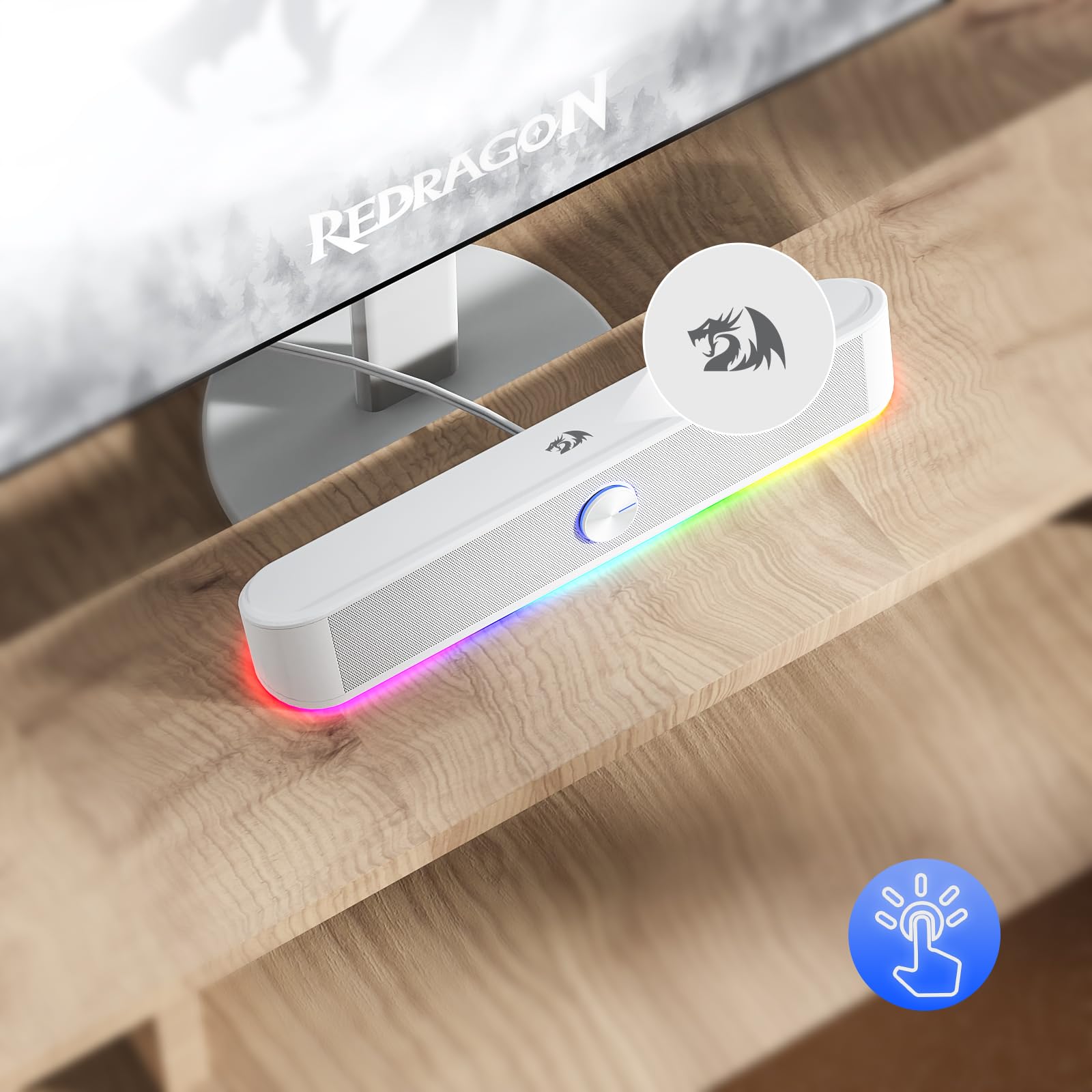 Redragon GS560 RGB Desktop Soundbar with Dynamic Lighting