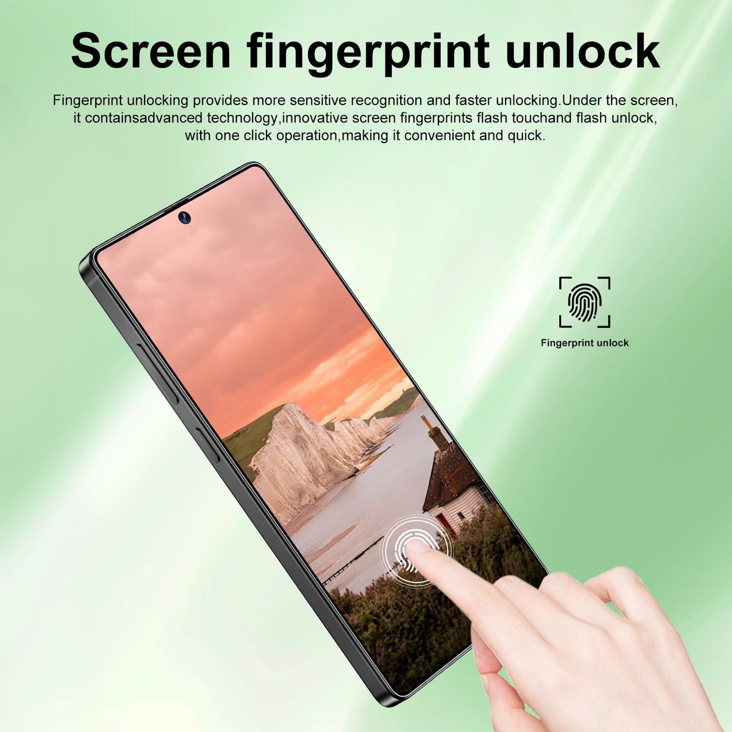 MMY I25 Ultra Unlocked Phone Built In Pen 6.99in 16GB 512GB Android 14 5G Green