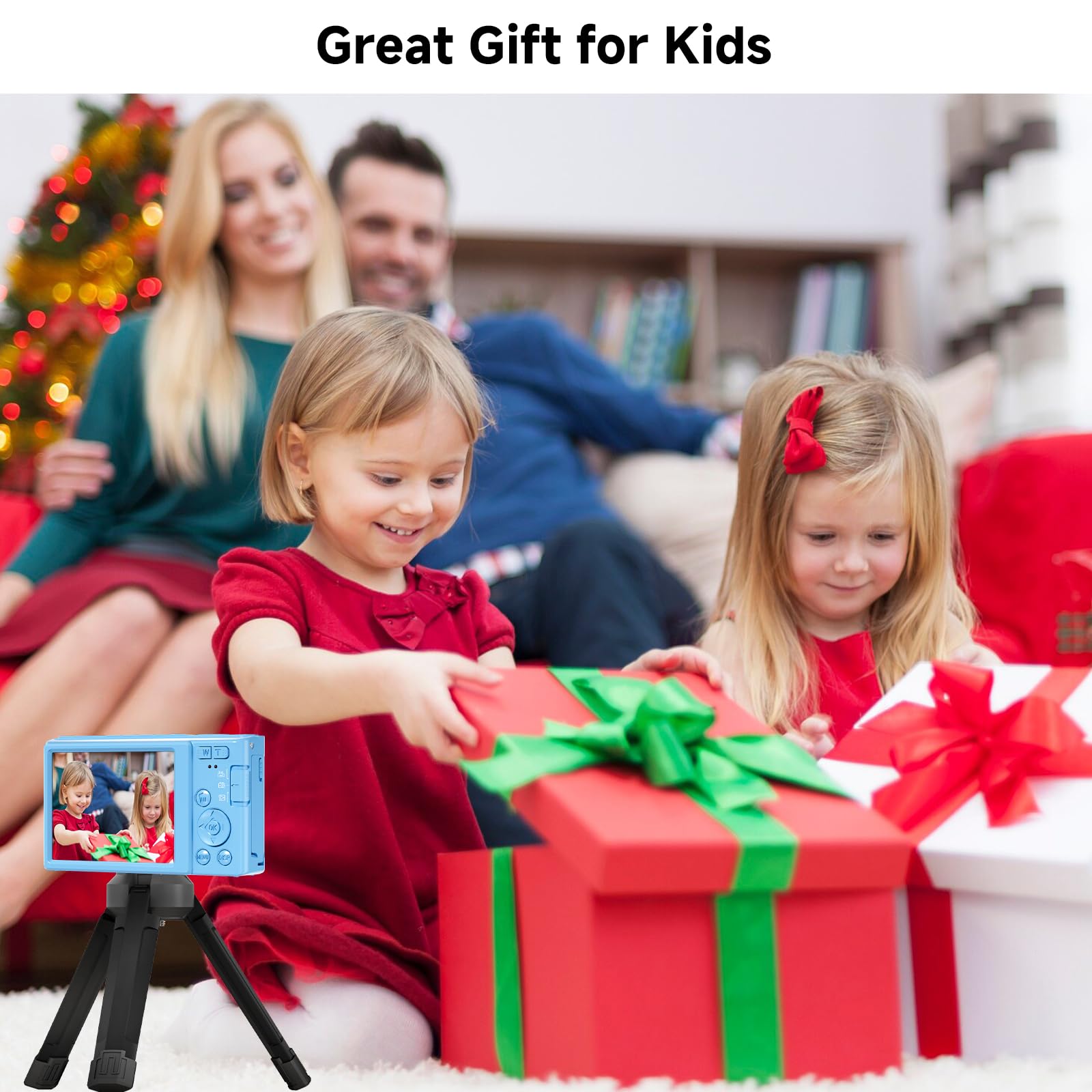FHD 4K Digital Camera for Kids with 16X Zoom