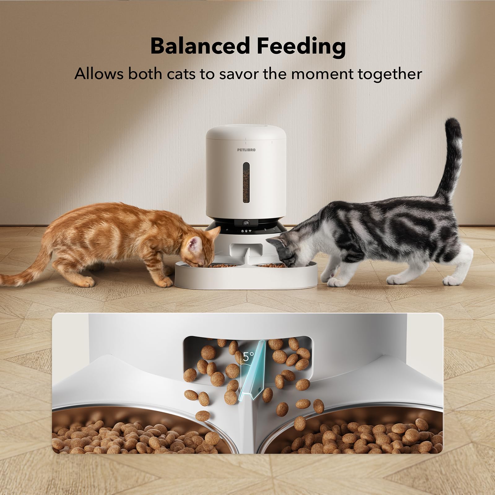 Petlibro Automatic Cat Food Dispenser for Two Pets