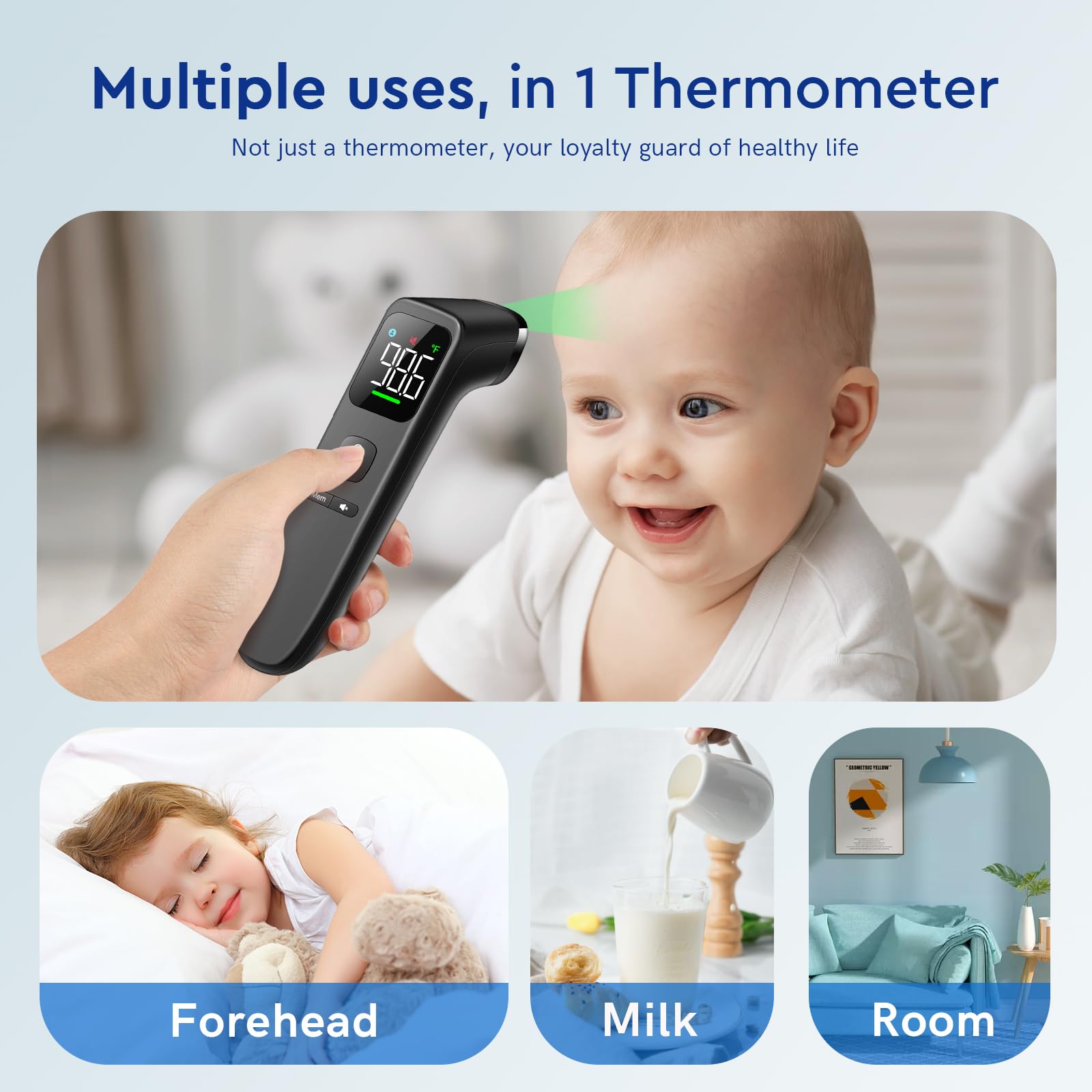 No Touch Digital Thermometer with Fever Alarm for Home Use