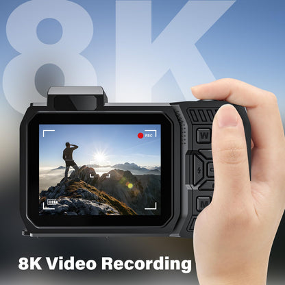 Rugged Waterproof 8K UHD Digital Camera for Snorkeling