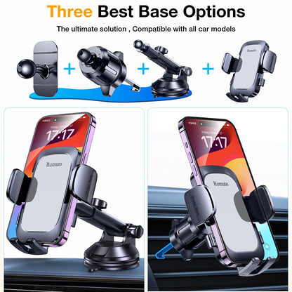 Romuto Car Phone Holder Mount Dashboard Windshield Vent