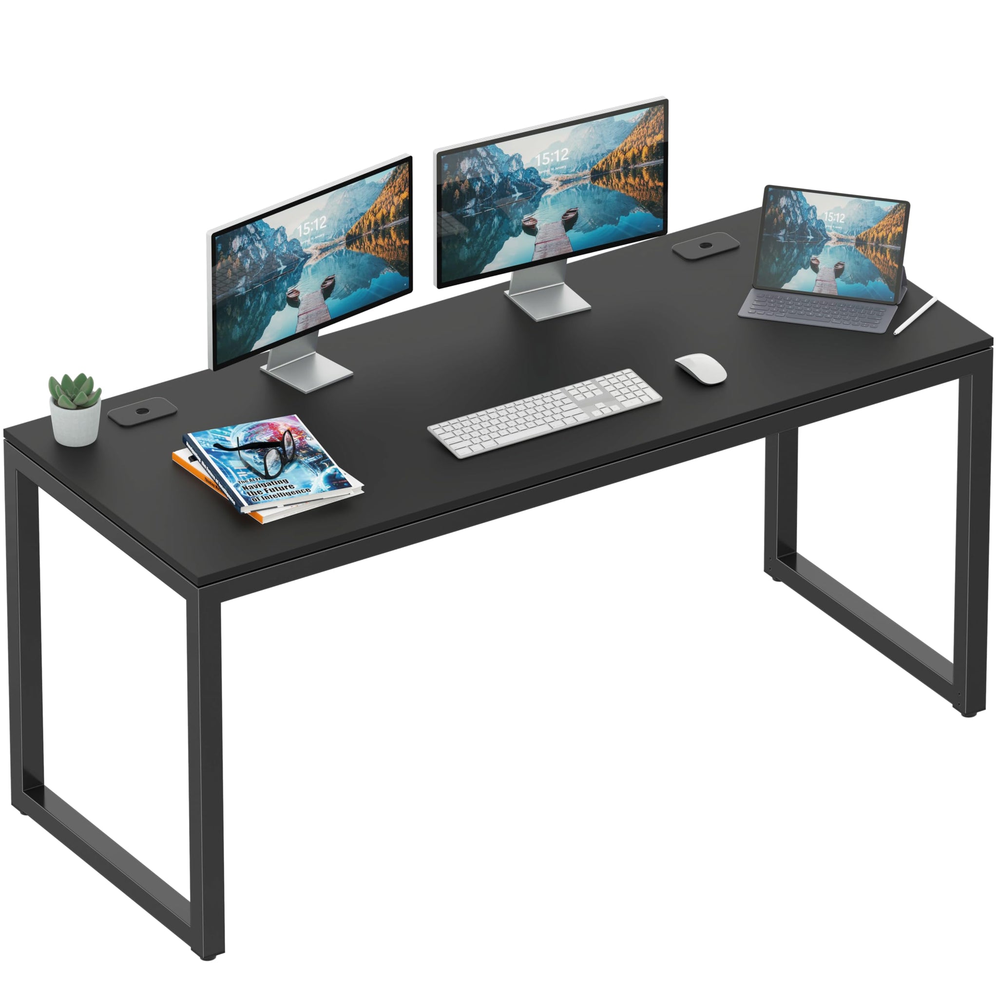 55 Inch Espresso Office Computer Desk for Professionals