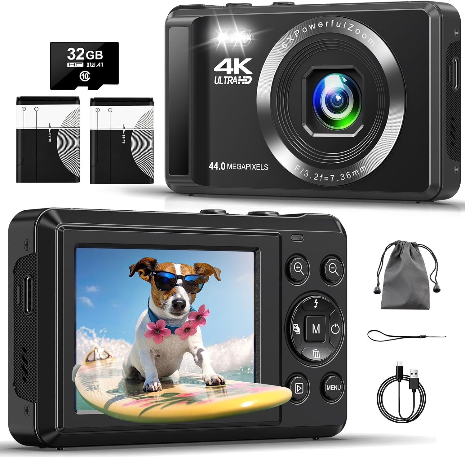 44MP 4K UHD Digital Camera for Stunning Vlogs