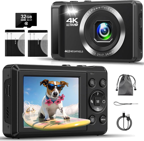 44MP 4K UHD Digital Camera for Stunning Vlogs