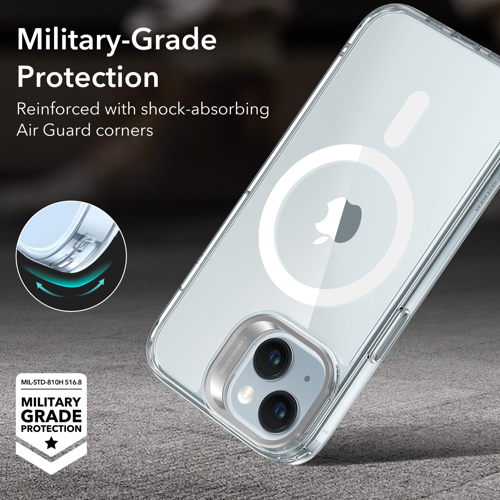 Military-Grade iPhone 16 Pro Max Case with Built-in Stand