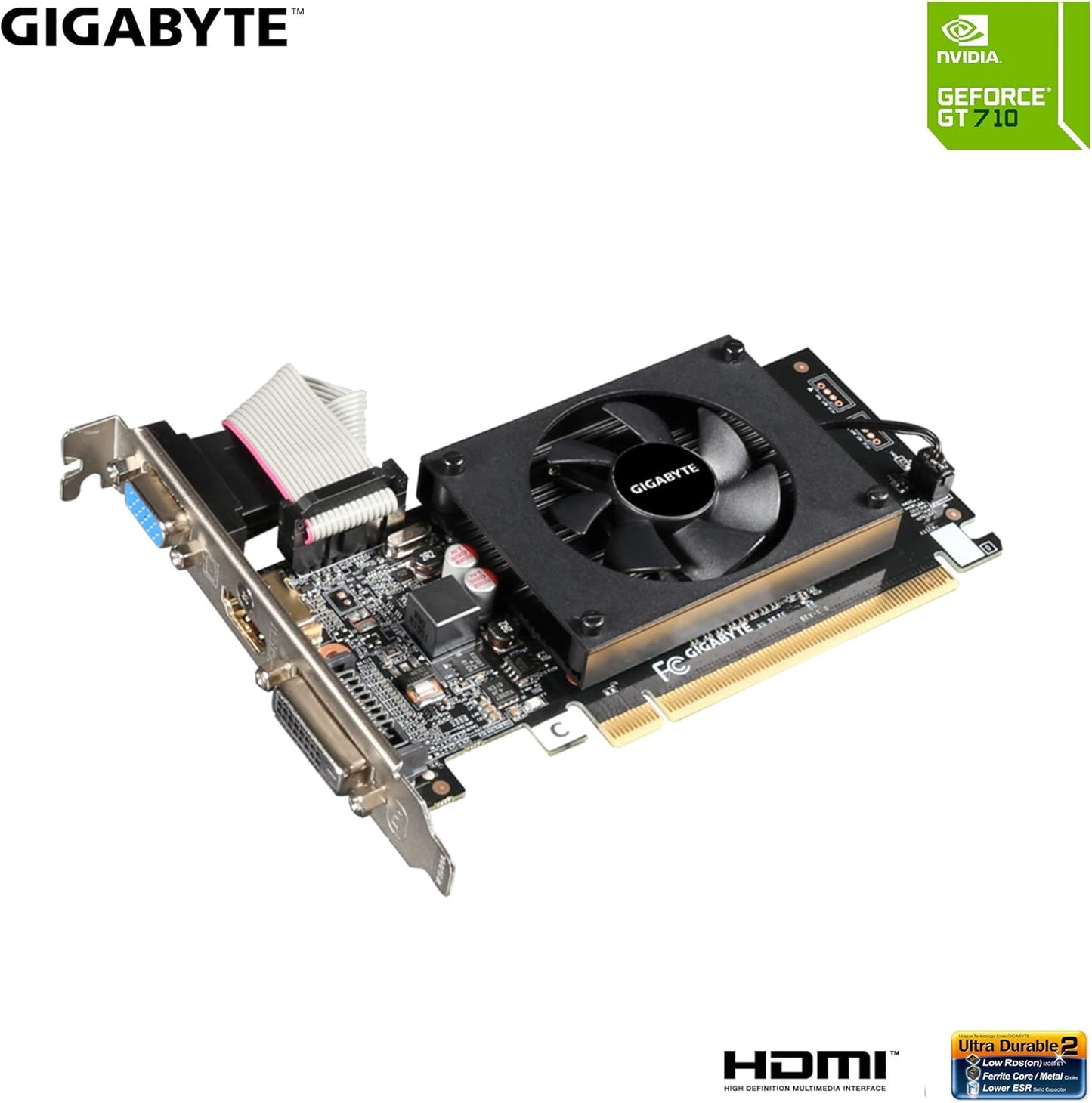 GIGABYTE GeForce GT 710 Low Profile Graphics Card