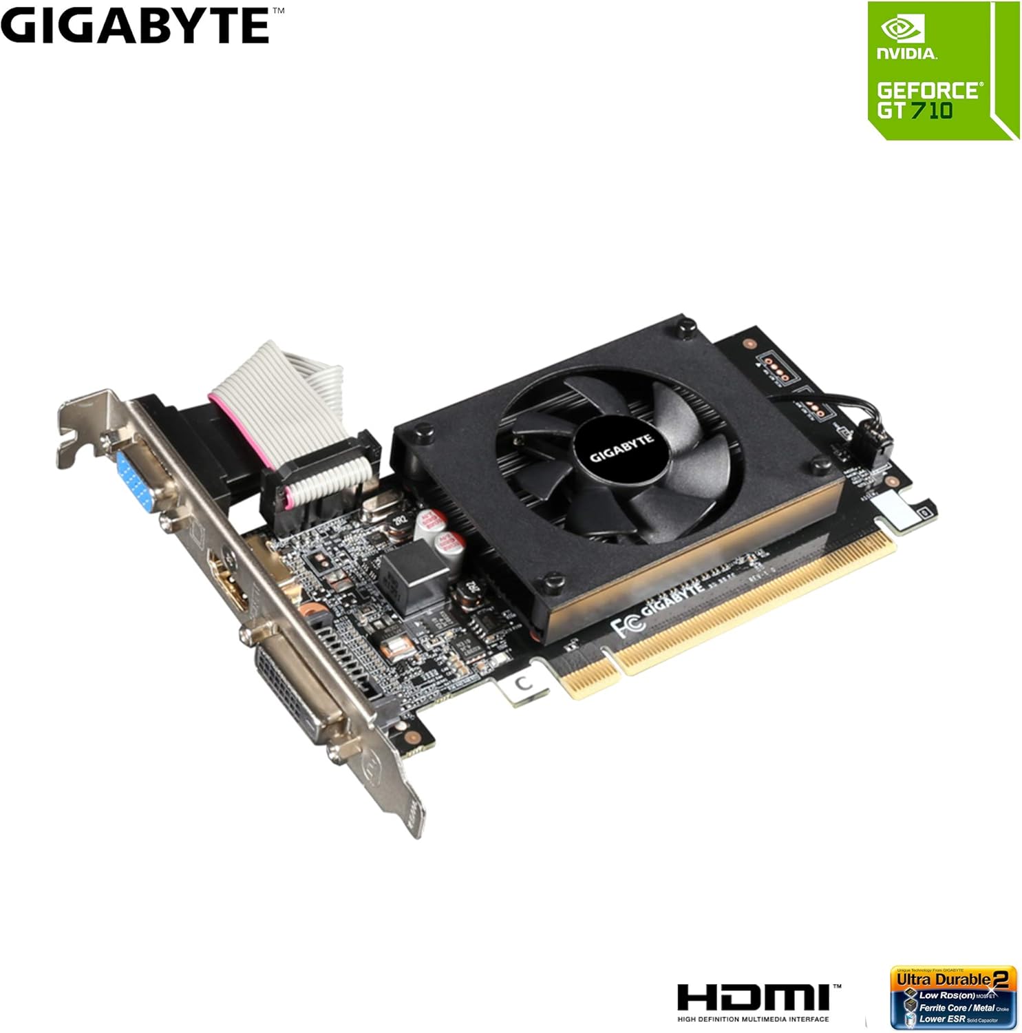GIGABYTE GeForce GT 710 Low Profile Graphics Card