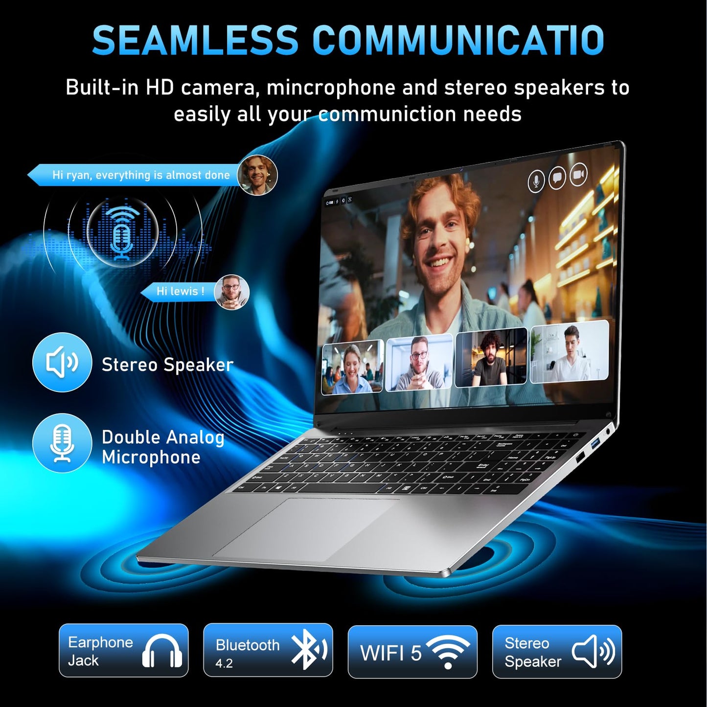 2025 17.3 Inch Gaming Laptop N150 3.6GHz 16GB RAM 1TB SSD