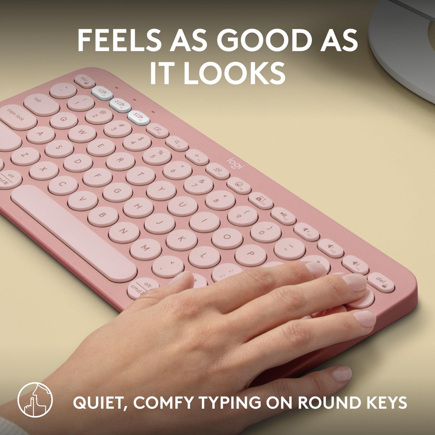Logitech Pebble K380s Bluetooth Keyboard Slim Portable Design