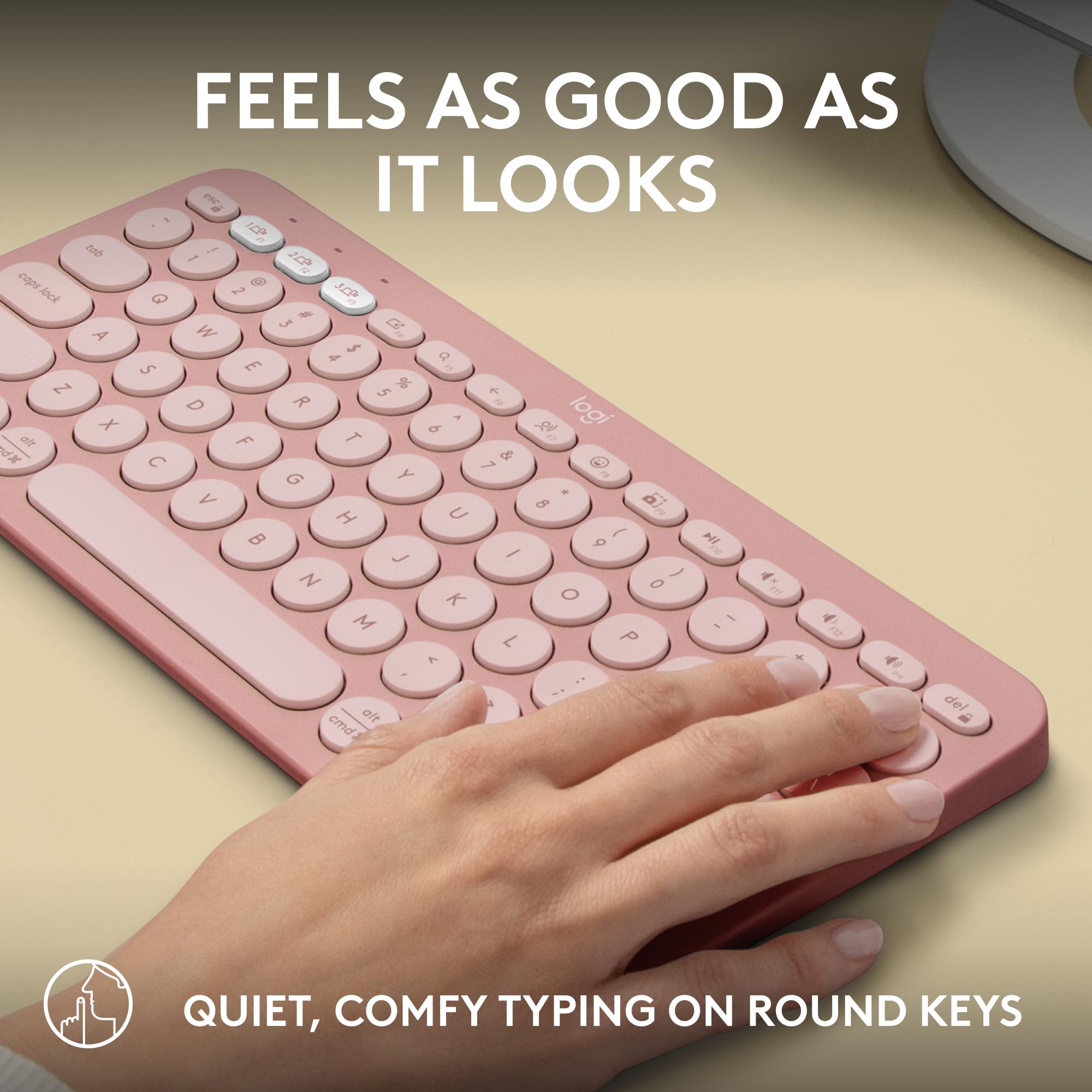 Logitech Pebble K380s Bluetooth Keyboard Slim Portable Design