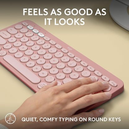 Logitech Pebble K380s Bluetooth Keyboard Slim Portable Design