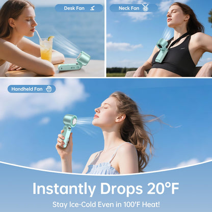 Handheld Portable Fan Ice Cooler 20000 RPM Turbo Purple