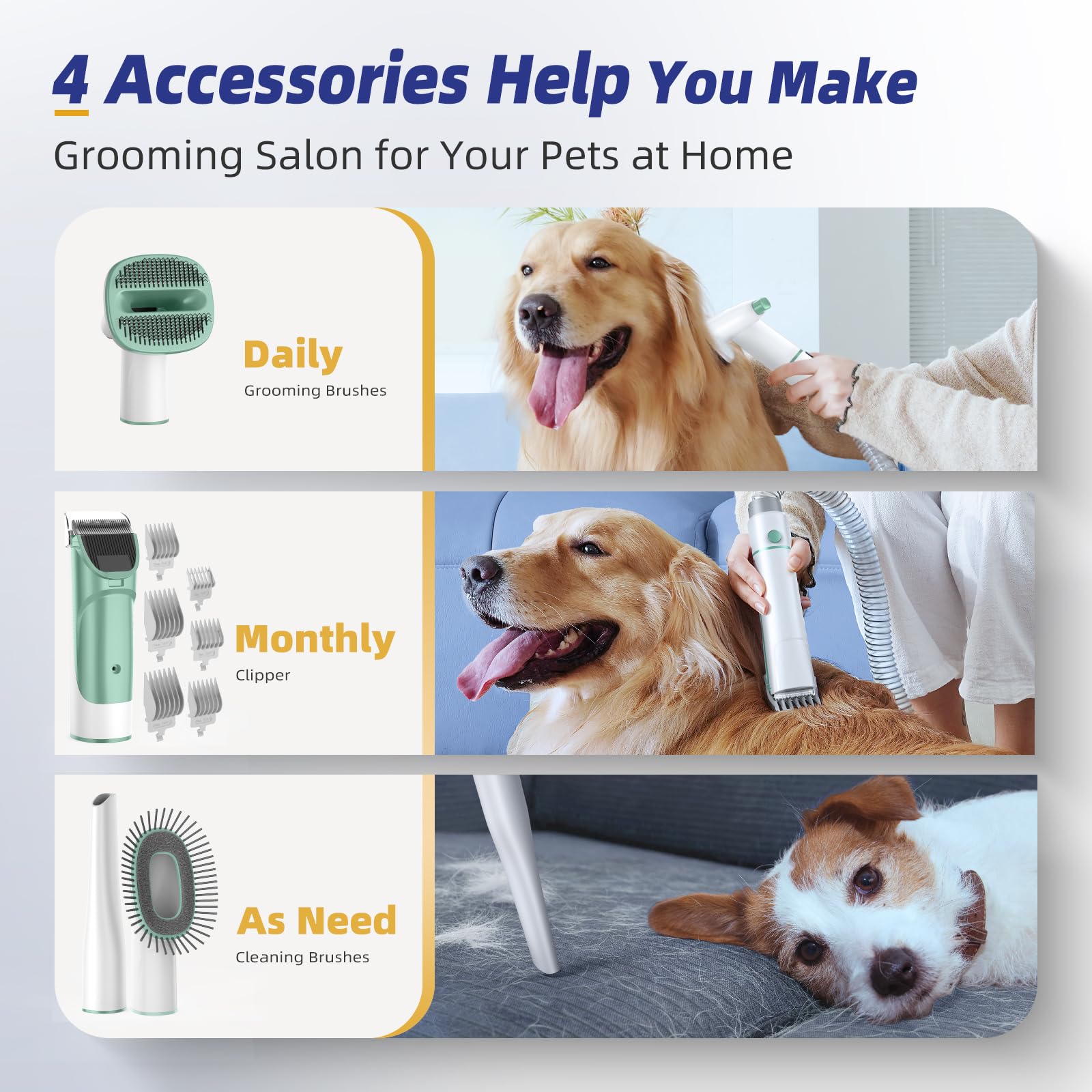 Dog Grooming Kit With Vacuum For Easy Cleanup