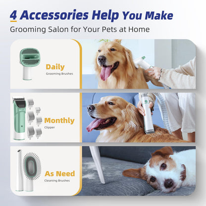 Dog Grooming Kit With Vacuum For Easy Cleanup
