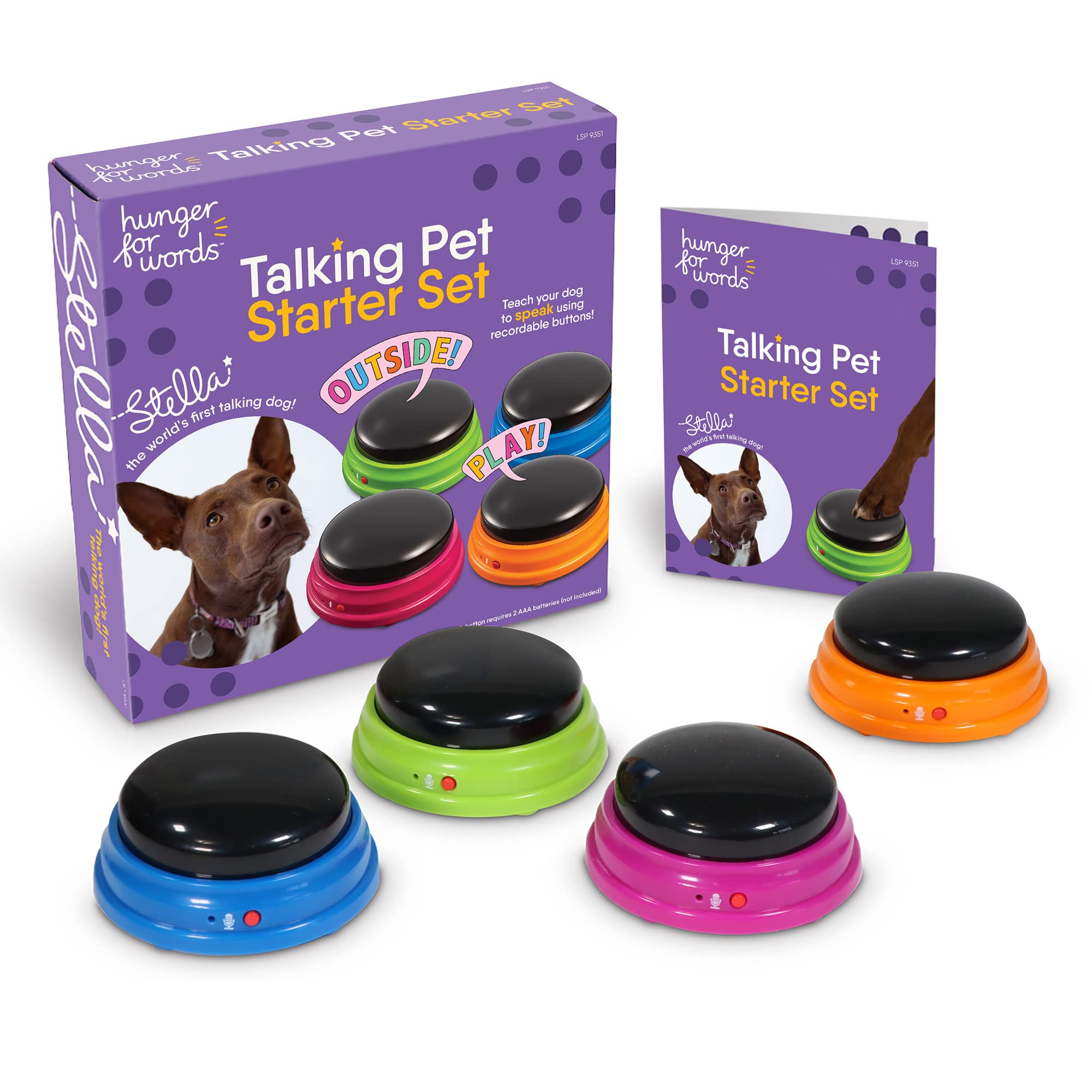 Talking Buttons Starter Set for Dog Communication